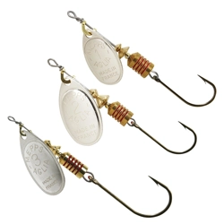 Mepps Aglia Silver Single Hook Micro Barbed Spinners